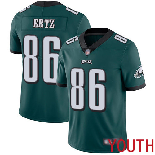 Youth Philadelphia Eagles #86 Zach Ertz Midnight Green Team Color Vapor Untouchable NFL Jersey Limited Player
